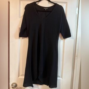Eileen Fisher Black Midi Dress 100% Wool